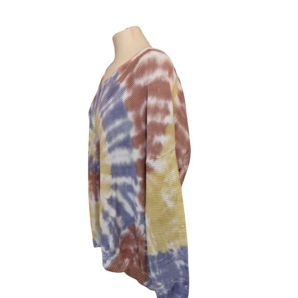Torrid Multi Tie-Dye Pullover V-Neck Long Sleeve Sweater Sz 2X  Hippie Festiva - Picture 4 of 8
